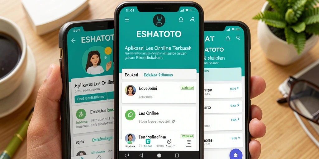 Antarmuka ESHATOTO yang mudah digunakan untuk Les Online.