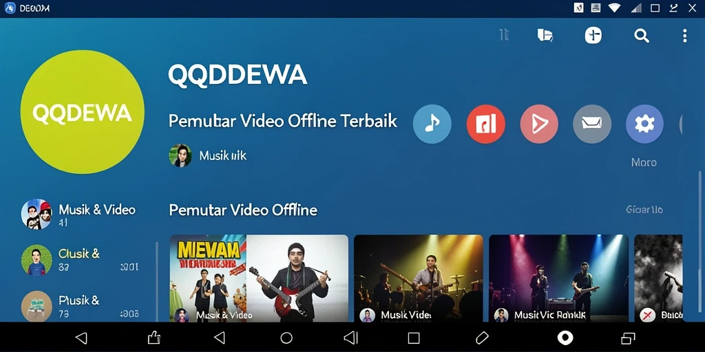 Antarmuka bersih dan fungsional dari QQDEWA untuk pemutar video offline.