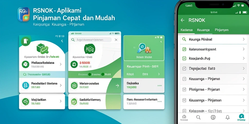 Tampilan antarmuka aplikasi RSNOK untuk pengajuan pinjaman.