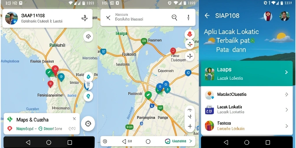 Antarmuka aplikasi SIAP108 menampilkan fitur Lacak Lokasi dengan jelas.